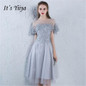 It's YiiYa 2018 O-Neck Fashion Designer Elegant Cocktail Gowns Sexy Illusion Flowers Lace Knee-Length Cocktail Dress LX383