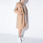 IRISIE Apparel Khaki Double Pockets Lapel Coat Vintage Loose Female Trench Casual Slim Sweet Warm Women Trench Coat