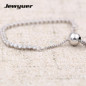 925 Sterling Silver jewelry Sparkling Strand Bracelet for Women Fit Charms Beads Diy Fine Jewelry Jewyuer bracelet bangle YL056