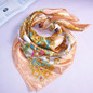 90CM X 90CM High Quality Ladies Fashion Soft Wrap Floral scarf Ladies Shawl Silk Scarf Scarves Square Scarf Female Oblong Ma073