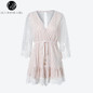 Lily Rosie Women's White Lace Mini Dress - Summer 2018 Style