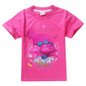 2018 New Trolls children cotton clothes Tops Tees boys girls T-Shirts smiley emoji t shirt moana kid's cartoon printing clothing