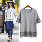 2018 New Summer Women T-Shirt O-neck Casual Loose Lace Crochet Embroidery Hollow Out Tee Shirt Blusas Big Size