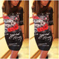 2018 New Summer Dresses Women Cute Casual Half Sleeve Print Cartoon Dress Sexy Party Slim Mini Sheath Pencil Dress Vestidos Robe