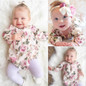 Adorable Floral Cotton Bodysuit Jumpsuit for Newborn Baby Girls, Stylish Sunsuit Outfit Ages 0-18 Months