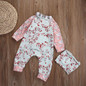 Adorable Floral Newborn Baby Girls Romper Set with Hat - Trendy Autumn Jumpsuit and Sunsuit Outfits