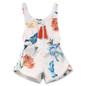 Adorable Floral Sleeveless Cotton Romper for Baby Girls - Backless Flower Jumpsuit Sunsuit Outfits