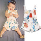 Adorable Floral Sleeveless Cotton Romper for Baby Girls - Backless Flower Jumpsuit Sunsuit Outfits