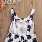 Adorable Floral Baby Girls Princess Summer Romper - Stylish Kids Clothes with Belt for Trendy Outfits