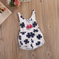 Adorable Floral Baby Girls Princess Summer Romper - Stylish Kids Clothes with Belt for Trendy Outfits