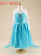 Fever Green elsa costumes summer girls dress kids cosplay party dresses princess anna congelados vestidos children clothing