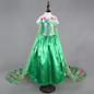 Fever Green elsa costumes summer girls dress kids cosplay party dresses princess anna congelados vestidos children clothing