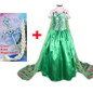 Fever Green elsa costumes summer girls dress kids cosplay party dresses princess anna congelados vestidos children clothing