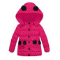 NEW Girls Winter Coat Baby Girls Jacket Warm Outerwear Children Coat fashion Dot Children Clothing Girls Clothes Hooded jacket