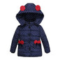 NEW Girls Winter Coat Baby Girls Jacket Warm Outerwear Children Coat fashion Dot Children Clothing Girls Clothes Hooded jacket