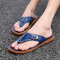 Summer Casual Leather Men's Sandals Beach Slippers Anti-skid Flip Flops Men Lesiure Shoes Loafers