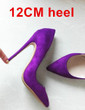 Stilettos Womens Shoes High Heels 12CM High Heels Purple Shoes Pumps Women Heels Sexy Pointed Toe Wedding Shoes For Woman B-0049