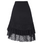 Steampunk Skirt Womens Sexy Black Ruffles With Lace Skirts Victorian Gothic Clothing Gypsy Hippie Vintage High Low Skirt 2017
