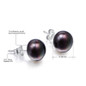 DAIMI Elegant 925 Sterling Silver Pearl Earrings Jewelry Black Freshwater Stud Earrings Brincos For Women With Different Size
