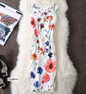 CYAN Summer Dress Women 2018 Casual Plus Size Elegant Floral Print Party Dress Sexy Slim Ladies White Bodycon Dress Female 4XL