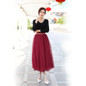 Cuteelk 2017 Autumn Fashion Tulle Skirts Female Elastic High Waist Skirts Women Irregular Hem Mesh Tutu Skirt Party Skirts