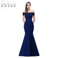 Under $50 Elegant Crystal Beaded Red Royal Blue Lace Mermaid Long Evening Dresses 2017 Prom Party Dress Robe De Soiree Longue