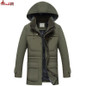 UNCO&BOROR MID-Long warm Winter Men brand Clothing Outwear Casual Jacket And coats fleece Cotton Parka Male coat size M~4XL