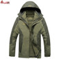 UNCO&BOROR Big size L~6XL,7XL,8XL outwear Waterproof Windproof Breathable Warm Jacket Winter Men Coat parka 2 in 1 set Clothing