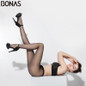 BONAS Sexy Breathable Tights Women Summer Transparent Pantyhose Fashion Stretchy Nylon Tights Solid Color Female Thin Stockings