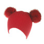 Bnaturalwell Fashion Baby Fox Fur Hat Girls Boys 100% Real Fur pompoms Ball Baby Winter Beanies Cap Knitted beanies H064D