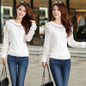 Blusas Femininas 2017 Spring Women Long Sleeve Fashion Lace Floral Patchwork Blouse Shirts Hollow Out Casual Tops Plus Size 6XL