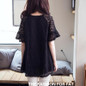 Blusas de renda summer style 2017 lace blouse vintage black short sleeve plus size 5XL women shirts femal blouses tops XXXXXL