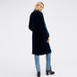 Blue Casual Women Velvet Coat Loose Double Breasted Female Trench Coat Elegant Vintage Chic Basic Outwear Coat