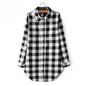 blouses women plaid shirt Flannel Shirt Women Black And Red Ladie Top Chemise Cotton Plaid Shirt Women Tops Casual Blouse Shirt