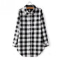 blouses women plaid shirt Flannel Shirt Women Black And Red Ladie Top Chemise Cotton Plaid Shirt Women Tops Casual Blouse Shirt