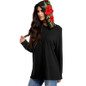 2017 New Hoodies Sweatshirts Women Floral Print Black Print Harajuku Long Sleeve Pullovers Autumn Winter Casual Tops moleton