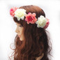 M MISM 2017 Women Rose Flower Crown Hair band Wedding Flower Headband Garland Festival Flower wreath Elastic Hair Accessories