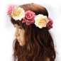 M MISM 2017 Women Rose Flower Crown Hair band Wedding Flower Headband Garland Festival Flower wreath Elastic Hair Accessories