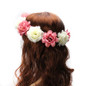 M MISM 2017 Women Rose Flower Crown Hair band Wedding Flower Headband Garland Festival Flower wreath Elastic Hair Accessories