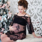 Maternity Photography Props Pregnant Dress For Photo Shoot Maternity Clothes Off Shoulders O Neck Lace Dress Pregnancy Clothing