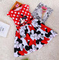 2017 new girl summer cartoon dress kids clothes girl Minnie printing dot sleeveless dress baby girls fashion dresses