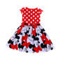 2017 new girl summer cartoon dress kids clothes girl Minnie printing dot sleeveless dress baby girls fashion dresses