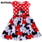 2017 new girl summer cartoon dress kids clothes girl Minnie printing dot sleeveless dress baby girls fashion dresses