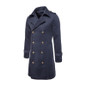 AOMU 2017 New Winter Men Wool Blend Trench Coat Double Breasted Long Trench Overcoat High Quality Men Coats Fashion Trench