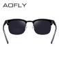 AOFLY Classic Half Metal Polarized Sunglasses Men Women Brand Designer Glasses Mirror Sun Glasses Fashion Gafas Oculos De Sol