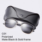 AOFLY Classic Half Metal Polarized Sunglasses Men Women Brand Designer Glasses Mirror Sun Glasses Fashion Gafas Oculos De Sol