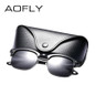 AOFLY Classic Half Metal Polarized Sunglasses Men Women Brand Designer Glasses Mirror Sun Glasses Fashion Gafas Oculos De Sol