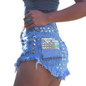 High Waist Denim Shorts Women Ripped Jeans Shorts Womens Summer 2017 Vintage Rivet Denim Short Sexy Hot Jesns Short Femme AI101
