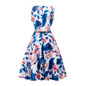 Kostlich Summer Dress Women Retro Cotton Floral Print 50s 60s Vintage Dress With Belt Sleeveless Elegant Party Dresses Sundress