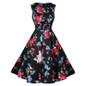 Kostlich Summer Dress Women Retro Cotton Floral Print 50s 60s Vintage Dress With Belt Sleeveless Elegant Party Dresses Sundress